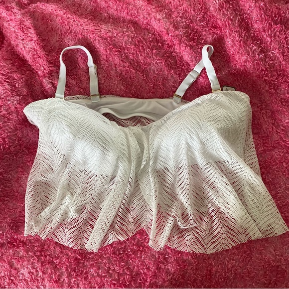 NEW Time and Tru Tankini White Plus Size 3X Straps/strapless Boning Molded Cups - Picture 2 of 16